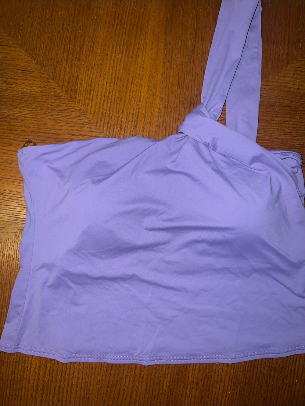 Lilac One-Shoulder Crop Top Med-Large fit super soft classy bikini top. B34
